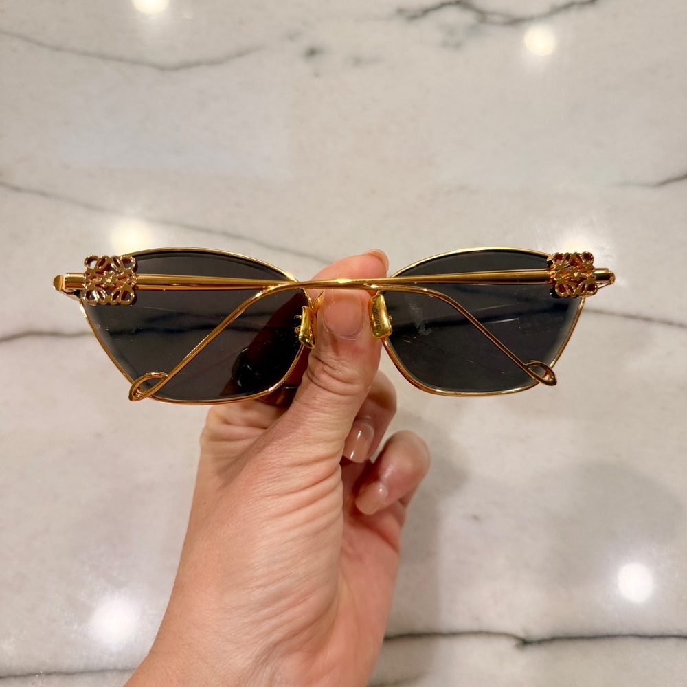 Loewe Gold metal Anagram sunglasses
